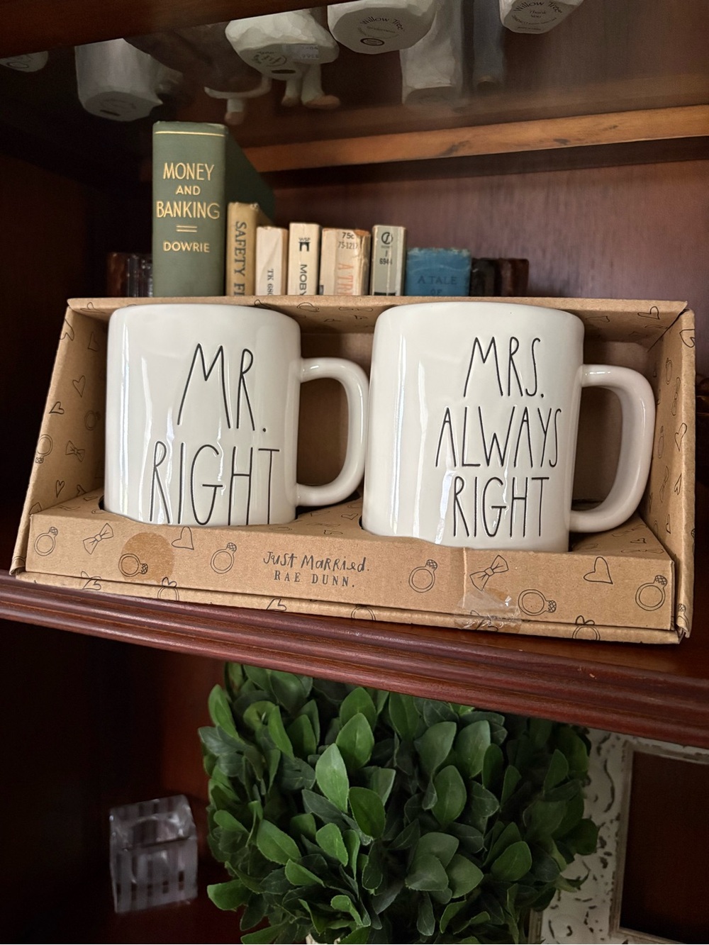 Rae Dunn White Ceramic 'Mr. Right' & 'Mrs. Always Right' Mug Set